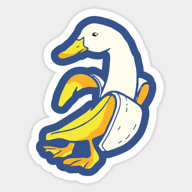 Banana Duck Sticker by honghaisshop